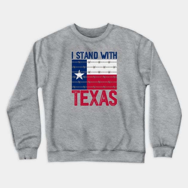 I Stand With Texas Crewneck Sweatshirt by sarabuild